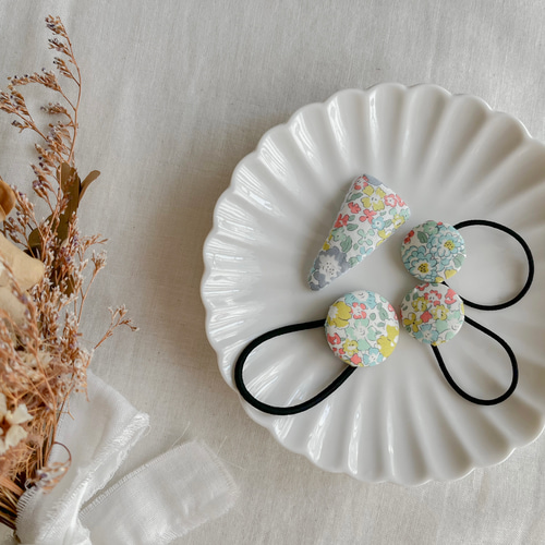 リバティ ハンドメイド ヘアゴム4個 236