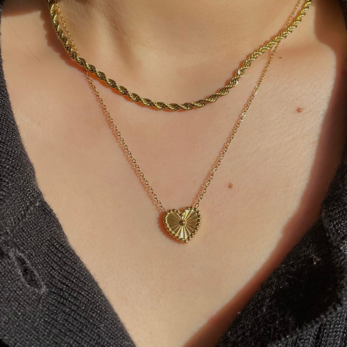 2way アレルギー対応 つけっぱなしOK リバーシブル ハートチャーム