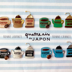 コーヒーLOVERのピンバッジセット☆due ピンバッチ quatresix