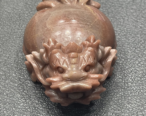 天然石 オーシャンジャスパーのロングイ置物彫物NO.091305