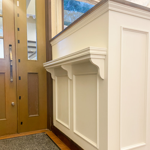 美容室L字カウンター（W1200ホワイト） ネイルサロンレジカウンター