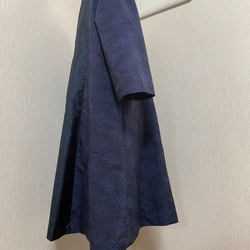 着物リメイク　紬のチュニック 4枚目の画像