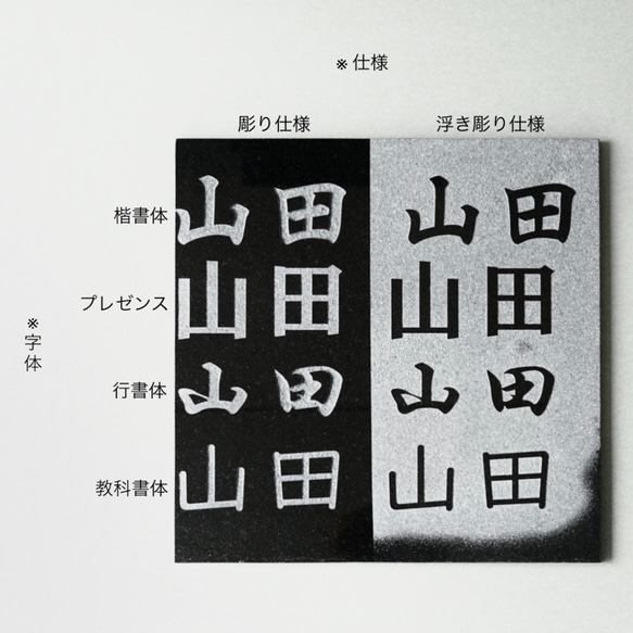 ak様専用ページ　オーダーメイド表札　石・サイズ・文字・字体・文字色等指定可能　名入れ 2枚目の画像