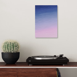 【夕暮れの景色】アート - ピンクと紫 グラデーション 壁掛け（N-#43） 3枚目の画像