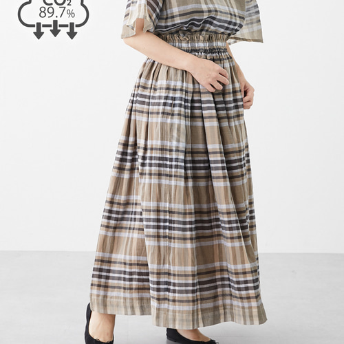 BLUE LABEL CRESTBRIDGEチェックウールビエラプリーツスカート 極美品