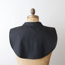 新作　重ねて楽しむ　付け襟　丸襟 　ブラック　コットン１００％　丸襟　付け衿　E17K 5枚目の画像