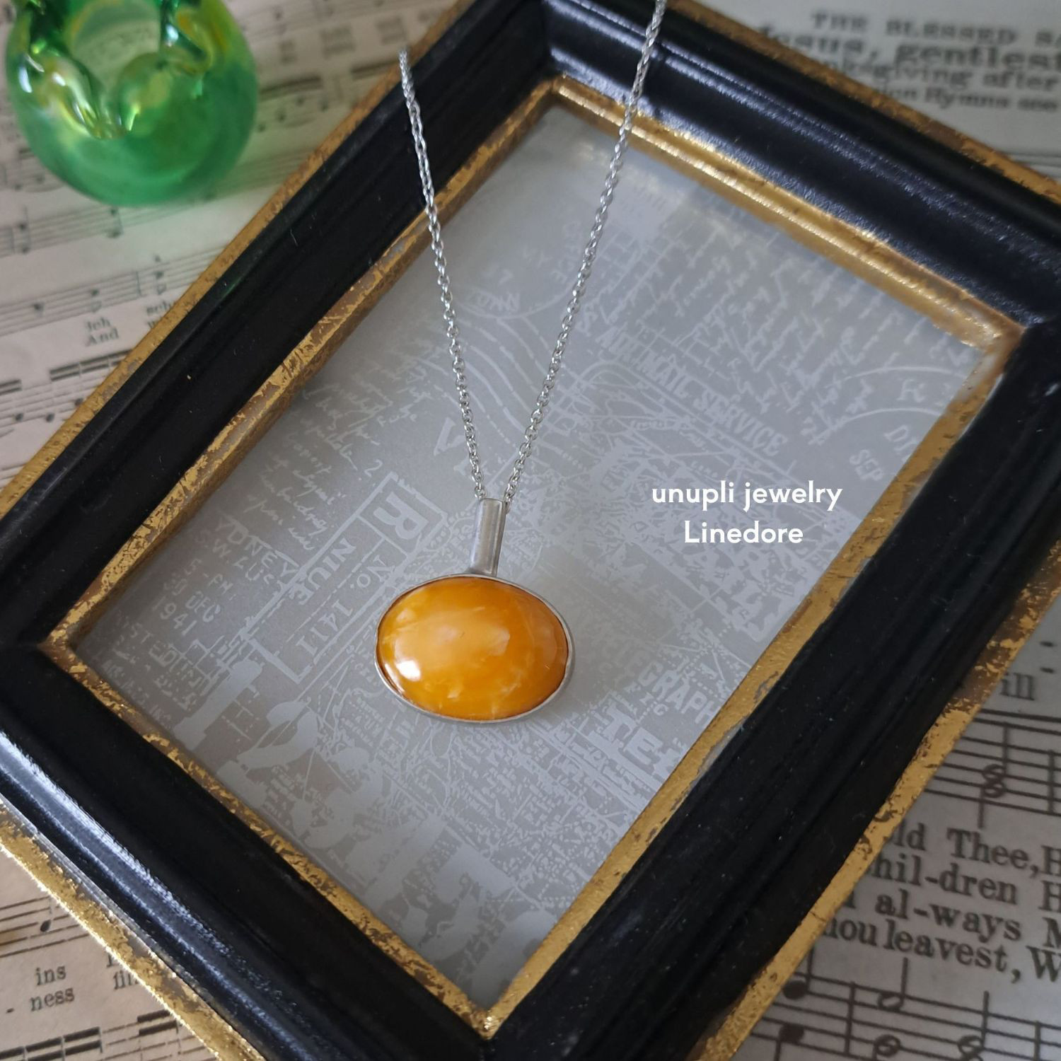 【イエローオパール】ペンダントネックレス　LPN505