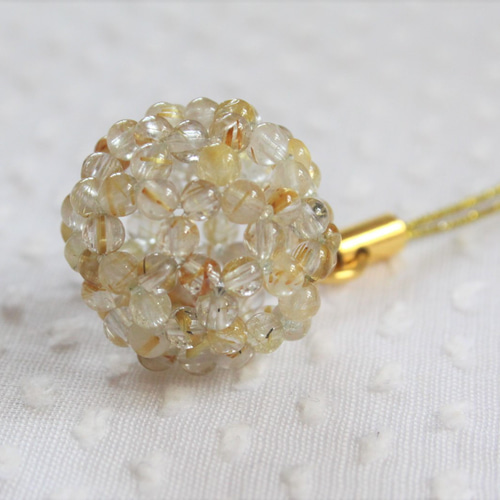 フラーレン 3mmルチルクォーツ(ストラップ付) その他アクセサリー Shop