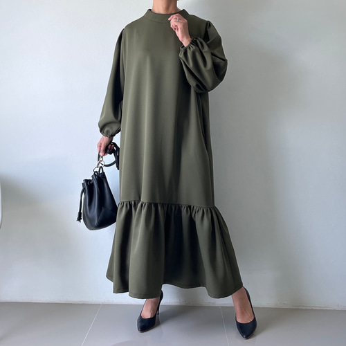 LEE MATHEWS コットンナイロン ギャザーチュニック カーキ Shop Dresses | Luxury Australian Womenswear Online – Lee Mathews