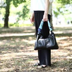 シルクの大判スカーフ　-マリン- 7枚目の画像