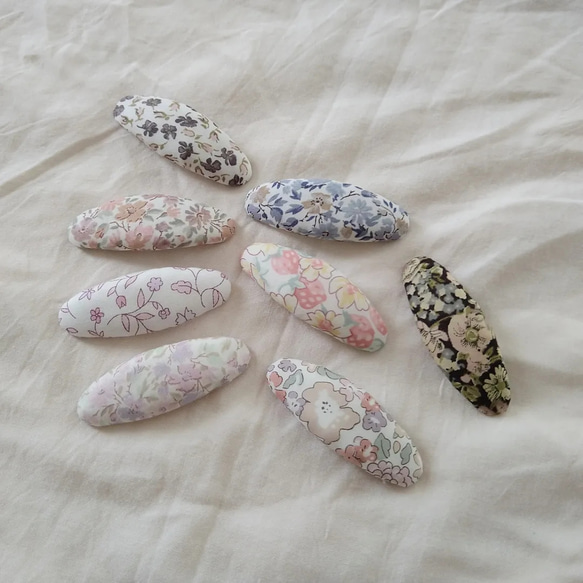 【 ご注文1つからOK♡】形・サイズ・柄選べます【オーバル・スクエア・トライアングル】リバティ  パッチンピン 13枚目の画像