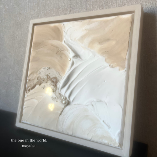 現代アート 19×19㎝ フレーム付き モダン アートパネル インテリア