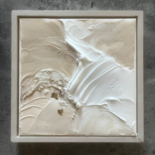 現代アート 19×19㎝ フレーム付き モダン アートパネル インテリア