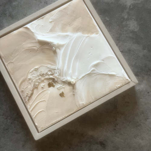 現代アート 19×19㎝ フレーム付き モダン アートパネル インテリア