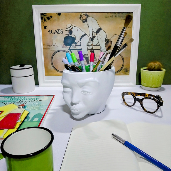 WINK フェイスポット 小物入れ おしゃれ植木鉢カバー その他インテリア