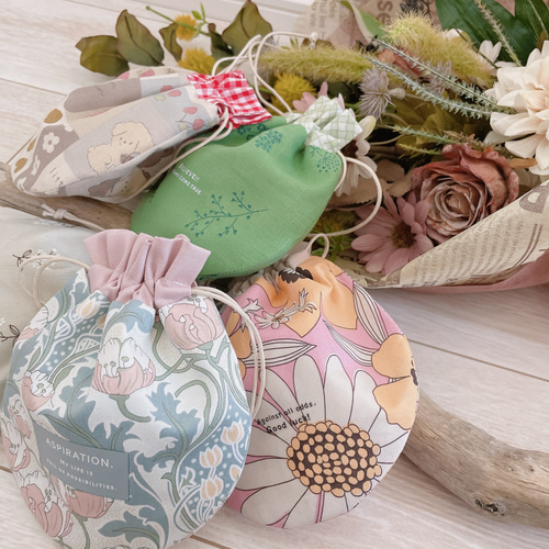 ♡まんまる巾着 ミニ巾着 まる巾着 巾着ポーチ プチプレゼント♡ 巾着  