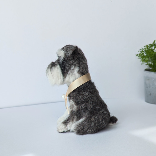 ミニチュアシュナウザー　羊毛フェルトフェルト　オーダー　犬 羊毛フェルト 犬 ミニチュアシュナウザー - ANCO*RIN'S GALLERY
