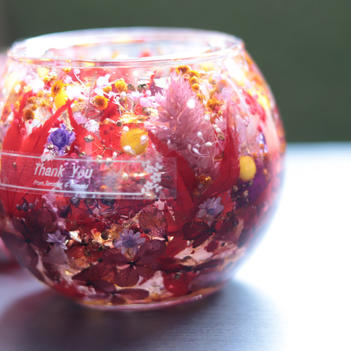 選べる天然石アロマストーン】「紅葉とシトリンの水中庭園」天然石入