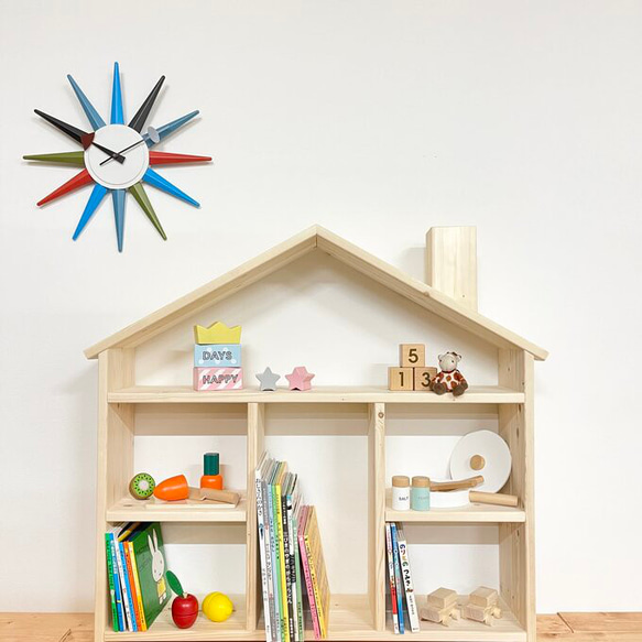 日本製 ４色 ドールハウスシェルフ　本棚 日本製 4色 ドールハウスシェルフ本棚