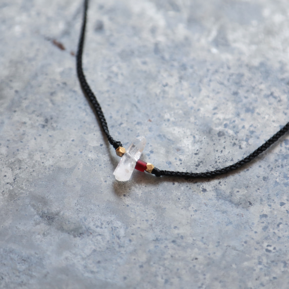 tassel necklace / クリスタル＆ビーズ 5枚目の画像