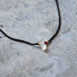 tassel necklace / クリスタル＆ビーズ 1枚目の画像