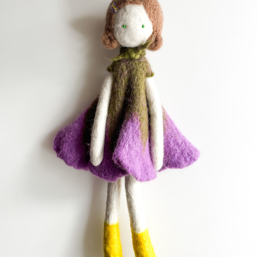 フェルト人形ドール バッグチャーム ボブヘア ソメイ 桜 nasan-L001