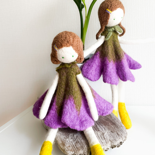 フェルト人形ドール バッグチャーム ボブヘア ソメイ 桜 nasan-L001