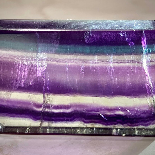 バイカラー✿*:・フローライト 蛍石 プレート 原石 その他置物 東洋