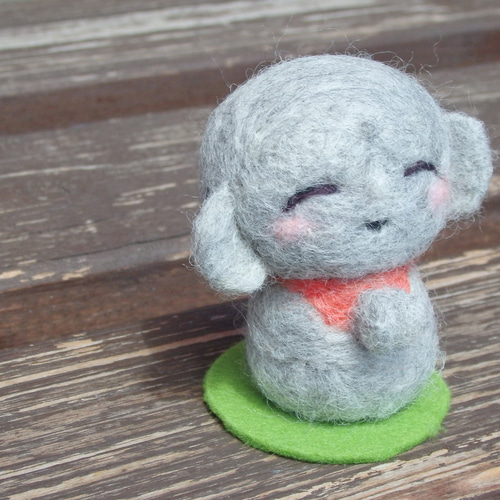 フェルトの七福神 手作り羊毛フェルト 犬七福神