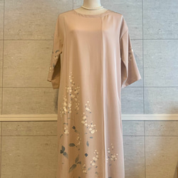 着物リメイク　色留袖ワンピース 新作＊色留袖の着物リメイク＊衿つきAラインフォーマル