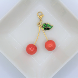 ★710★にゃんこ玉 さくらんぼチャーム 受注後製作】かわいい鈴チャーム さくらんぼ型 中 その他雑貨 ginako