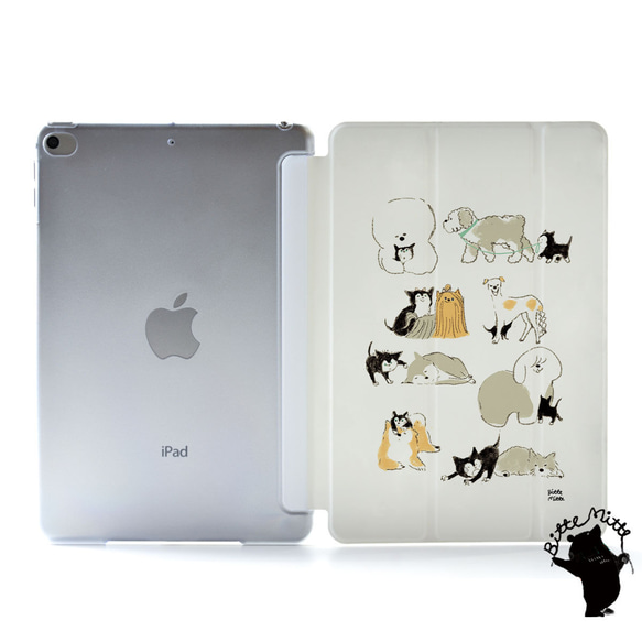 犬と猫のiPad ケース iPadケース アイパッド カバー iPad 10.9 第10世代 mini6＊名入れ 1枚目の画像