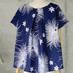着物リメイク　浴衣のブラウス/フリーサイズ　糸菊 5枚目の画像