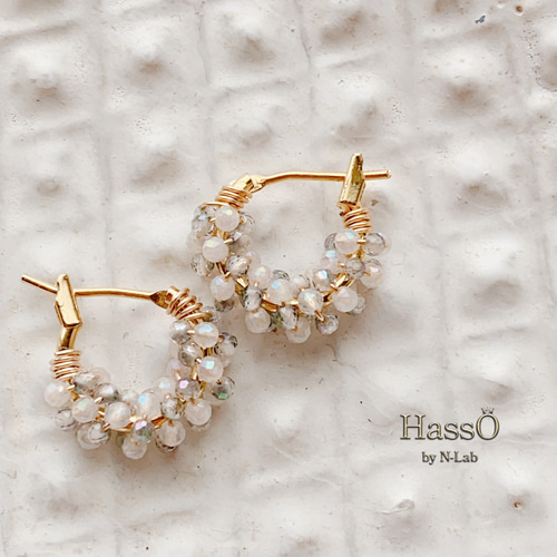 天然石* ちいさな つぶつぶ フープピアス ピアス(フープ 天然石* ちいさな つぶつぶ フープピアス ピアス(フープ