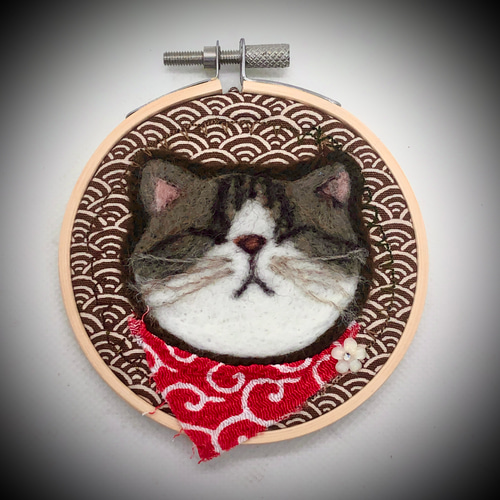 【まるまる】 羊毛フェルト 猫  シャムトラ　キーホルダー eddcceabfe9a75b74ed767f35ca150