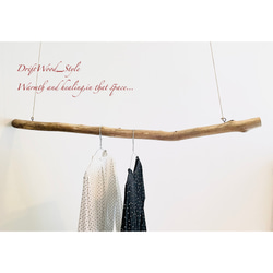 流木インテリア 真っすぐで太い大型流木のハンガーラック 北欧 衣装掛け ハンギング 吊り下げ ハンガーポール 癒し 6枚目の画像