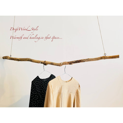 流木インテリア 無骨で節のある大型流木のハンガーラック 北欧 衣装掛け ハンギング 吊り下げ ハンガーポール N3 2枚目の画像