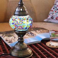 Turkish Mosaic lamp[Desk type]SMALL-Mix *Free shipping 第1張的照片
