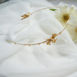 gold petit  flower & baroque pearl headdress 5枚目の画像