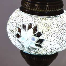 Turkish Mosaic lamp[Desk type]SMALL-White *Free shipping 第4張的照片