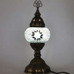 Turkish Mosaic lamp[Desk type]SMALL-White *Free shipping 第2張的照片