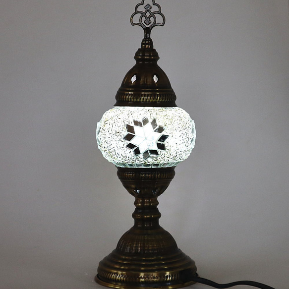 Turkish Mosaic lamp[Desk type]SMALL-White *Free shipping 第2張的照片
