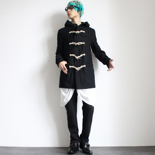 麻紐×トグルボタン留めウールダッフルコート コート albino 通販