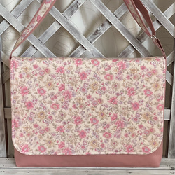 セミオーダー図書袋☆北欧風モノトーンキルト4柄×黒ドット ショルダー