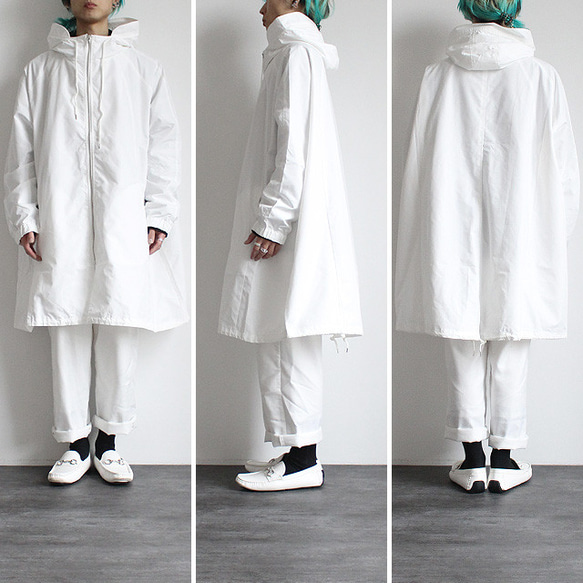 カッパ型ラグランスリーブワイドモッズコート FREEサイズ