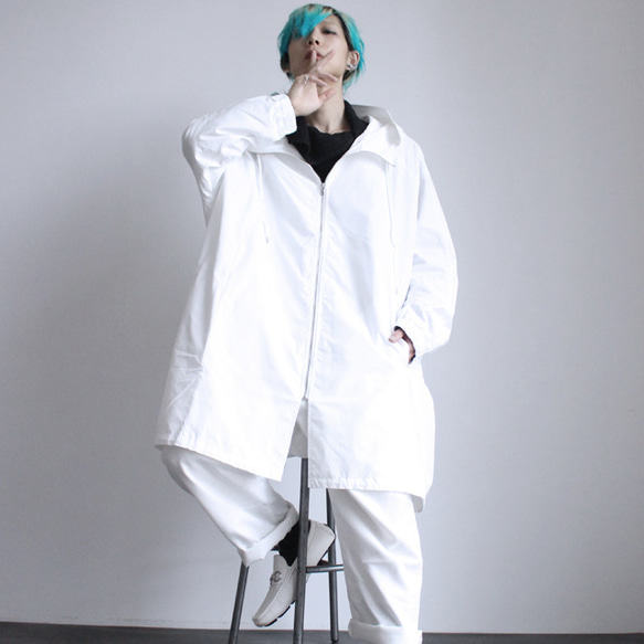 カッパ型ラグランスリーブワイドモッズコート FREEサイズ