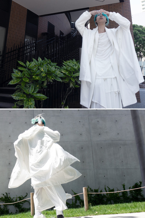 カッパ型ラグランスリーブワイドモッズコート FREEサイズ