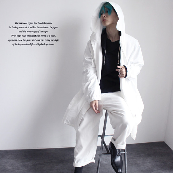カッパ型ラグランスリーブワイドモッズコート FREEサイズ
