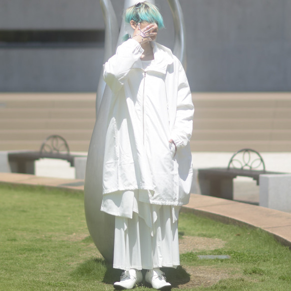 カッパ型ラグランスリーブワイドモッズコート FREEサイズ