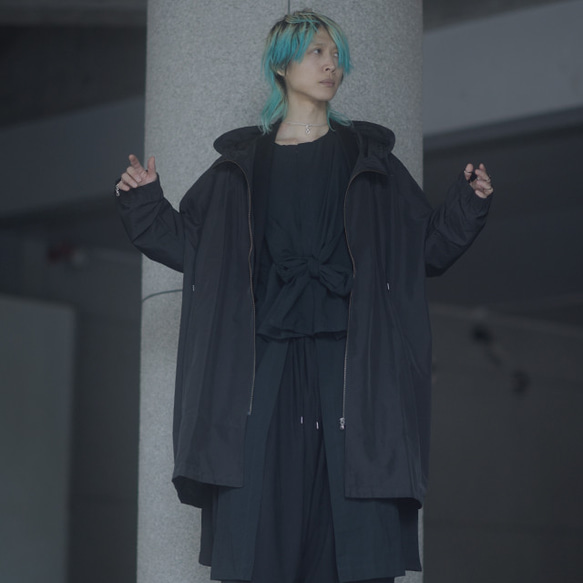 カッパ型ラグランスリーブワイドモッズコート ファッション コート・ジャケット D1368965930(10450円)